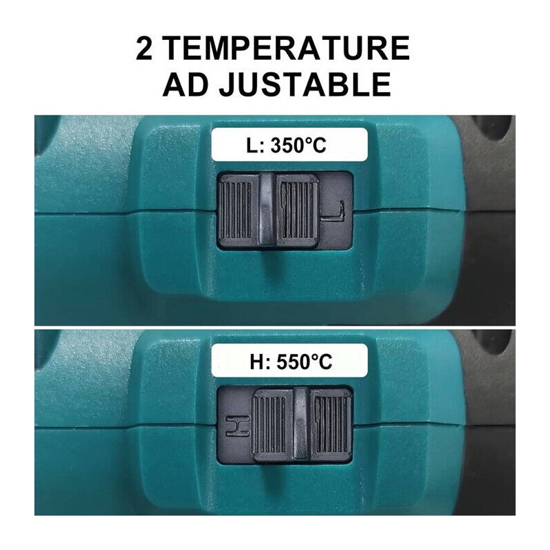 Pistola termica ad aria calda termosoffiatore doppia batteria 21V 3...