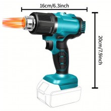 Pistola termica ad aria calda termosoffiatore doppia batteria 21V 350°C/550 °C + Guanti in Omaggio