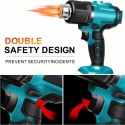 Pistola termica ad aria calda termosoffiatore doppia batteria 21V 350°C/550 °C + Guanti in Omaggio