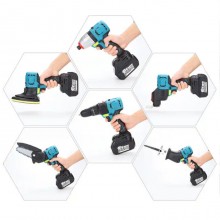 Utensile Multifunzione 7 in 1 Trapano Seghetto Sega levigatrice avvitatore 750W + Guanti in Omaggio