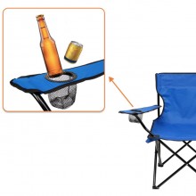 Sedia Pieghevole Campeggio Giardino Picnic Portatile con braccioli portabevande