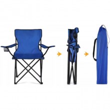 Sedia Pieghevole Campeggio Giardino Picnic Portatile con braccioli portabevande