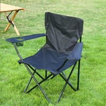 Sedia Pieghevole Campeggio Giardino Picnic Portatile con braccioli portabevande