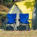 Sedia Pieghevole Campeggio Giardino Picnic Portatile con braccioli portabevande