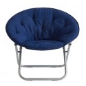 Poltrona da Esterno Giardino Imbottita in Tessuto Sedia Pieghevole 80 cm blu