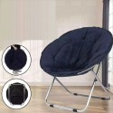 Poltrona da Esterno Giardino Imbottita in Tessuto Sedia Pieghevole 80 cm blu