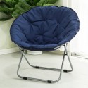 Poltrona da Esterno Giardino Imbottita in Tessuto Sedia Pieghevole 80 cm blu