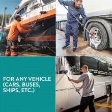 Spazzola scopa per pulizia lavaggio spazzolone telescopico auto camper camion