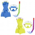 Set Maschera e Boccaglio pinne da Sub Antiappannamento Snorkeling Bambini 3-6