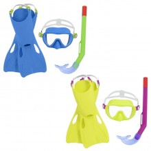 Set Maschera e Boccaglio pinne da Sub Antiappannamento Snorkeling Bambini 3-6