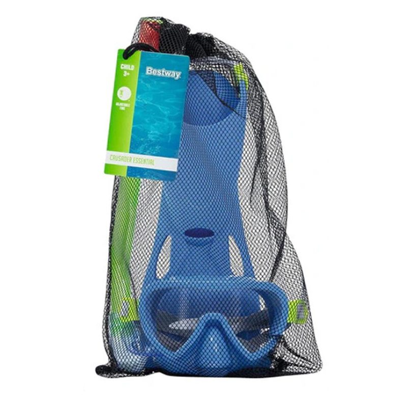Bestway Set Maschera e Boccaglio pinne da Sub Antiappannamento Snor...