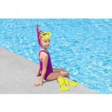 Set Maschera e Boccaglio pinne da Sub Antiappannamento Snorkeling Bambini 3-6
