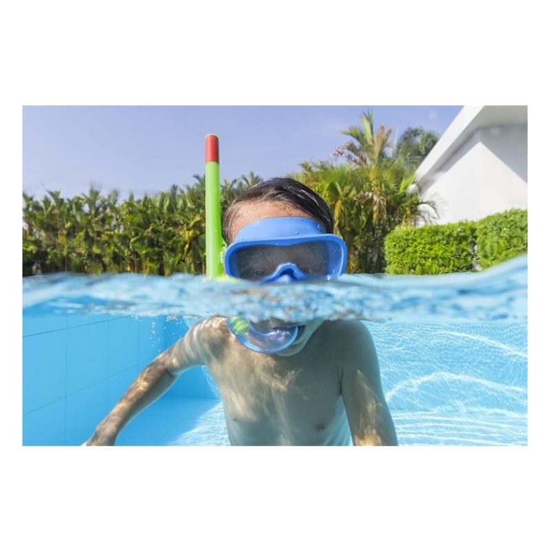 Bestway Set Maschera e Boccaglio pinne da Sub Antiappannamento Snor...