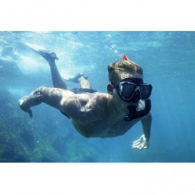 Set Maschera + Boccaglio + pinne 37,5/41 da Sub Snorkeling immersione Bestway