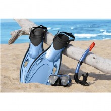 Set Maschera + Boccaglio + pinne 37,5/41 da Sub Snorkeling immersione Bestway