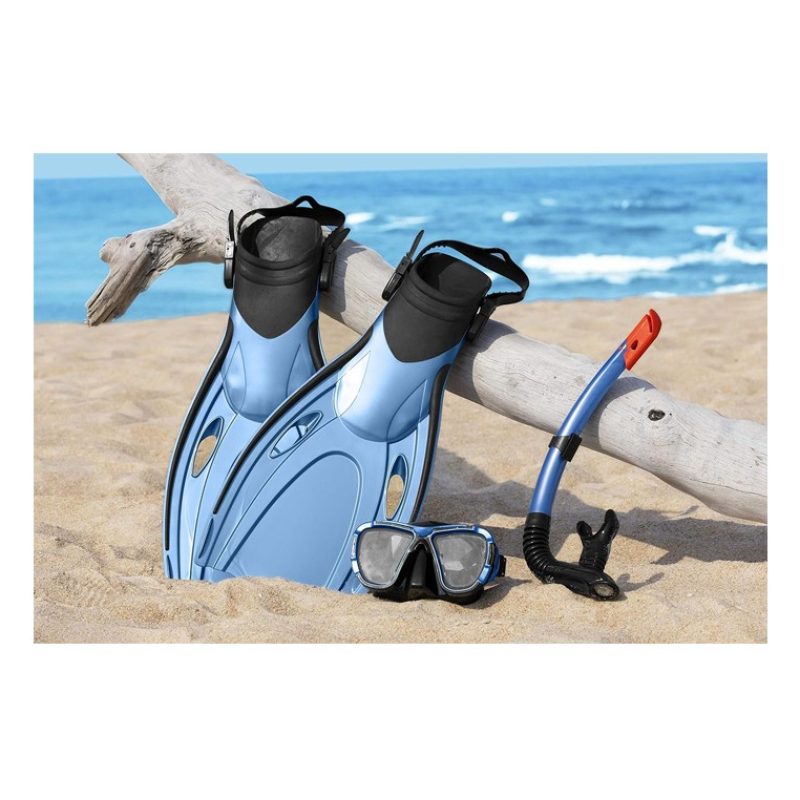 Bestway Set Maschera + Boccaglio + pinne 37,5/41 da Sub Snorkeling ...