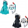 Bestway Set Maschera + Boccaglio + pinne 41/46 da Sub Snorkeling im...