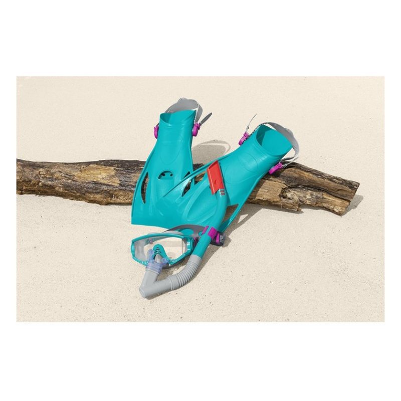 Bestway Set Maschera + Boccaglio + pinne 41/46 da Sub Snorkeling im...