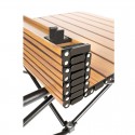 Tavolo tavolino Campeggio Picnic Richiudibile 50x50x52 cm in legno Custodia