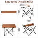 Tavolo tavolino Campeggio Picnic Richiudibile 50x50x52 cm in legno Custodia
