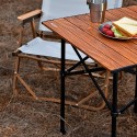 Tavolo tavolino Campeggio Picnic Richiudibile 50x50x52 cm in legno Custodia