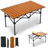 Tavolo Da Campeggio Picnic Richiudibile in legno 93x55x55 cm Con Cu...