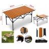 Tavolo Da Campeggio Picnic Richiudibile in legno 93x55x55 cm Con Cu...