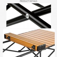 Tavolo Da Campeggio Picnic Richiudibile in legno 93x55x55 cm Con Cu...