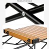 Tavolo Da Campeggio Picnic Richiudibile in legno 93x55x55 cm Con Cu...