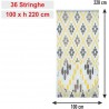 Pratiko Life Tenda a Piastrine Fili PVC 100x220 / 120x230 cm Moschi...
