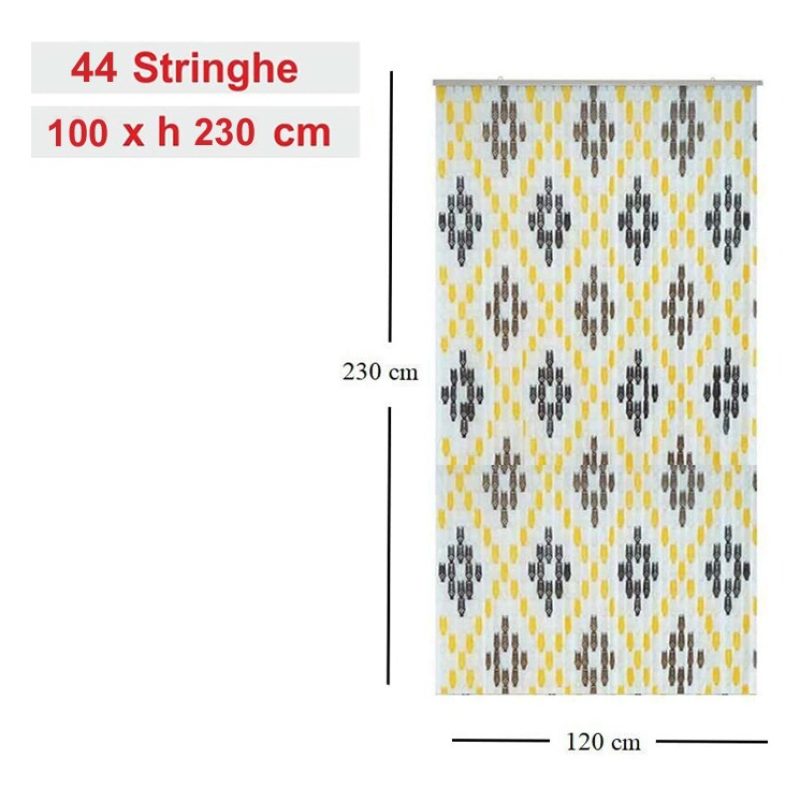 Pratiko Life Tenda a Piastrine Fili PVC 100x220 / 120x230 cm Moschi...