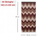 Tenda a Piastrine Fili PVC 100x220 / 120x230 cm Moschiera per Porte e Finestre