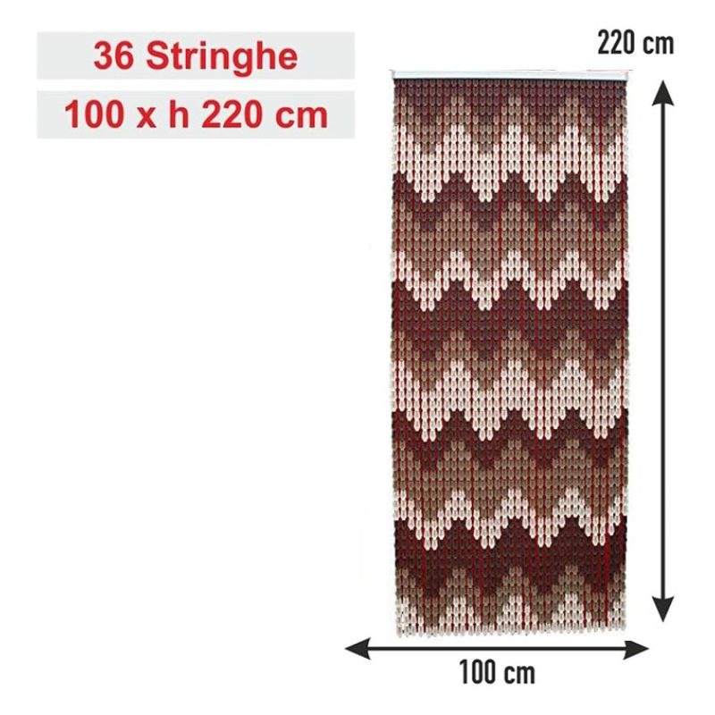 Pratiko Life Tenda a Piastrine Fili PVC 100x220 / 120x230 cm Moschi...