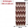 Pratiko Life Tenda a Piastrine Fili PVC 100x220 / 120x230 cm Moschi...