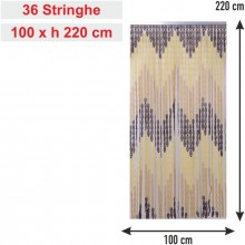 Tenda a Piastrine Fili PVC 100x220 / 120x230 cm Moschiera per Porte e Finestre