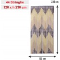 Tenda a Piastrine Fili PVC 100x220 / 120x230 cm Moschiera per Porte e Finestre
