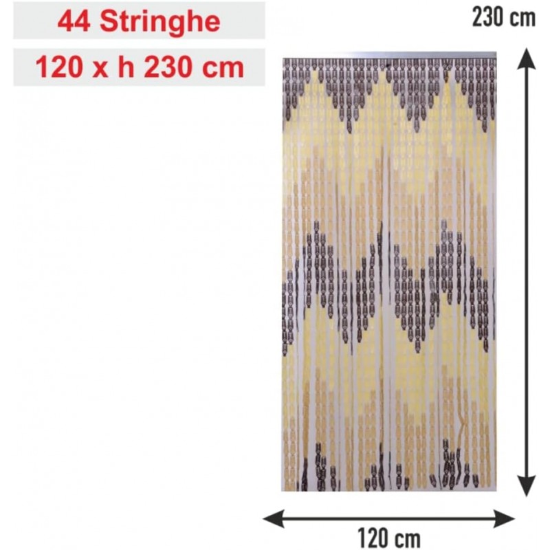 Pratiko Life Tenda a Piastrine Fili PVC 100x220 / 120x230 cm Moschi...