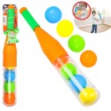 Baseball Mazza e Palline Gioco Giocattolo Bambini set softball 56 cm 4 palle