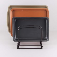 Stand Porta Coperchi Piatti Padelle Da Cucina In Metallo Scola piatti 29x18x16cm