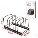 Stand Porta Coperchi Piatti Padelle Da Cucina In Metallo Scola piatti 29x18x16cm