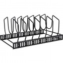 Stand Porta Coperchi Piatti Padelle Da Cucina In Metallo 29x18,5x12,5 cm nero