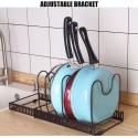 Stand Porta Coperchi Piatti Padelle Da Cucina In Metallo regolabile allungabile