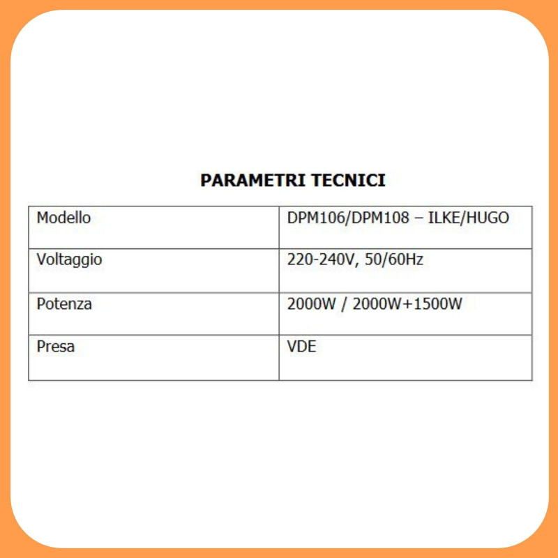 dpm Piastra Ad induzione 2000W da 80 a 270 C° piano cottura fornell...
