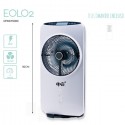 Ventilatore con nebulizzatore professionale spray acqua umidificatore timer 48W