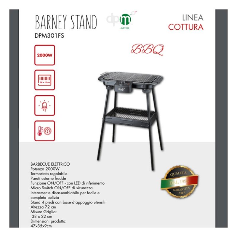 dpm Barbecue Elettrico BBQ Supporto Griglia Elettrica Bistecchiera ...