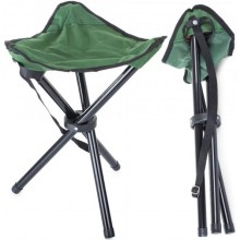 Sgabello Pieghevole da Campeggio Sedia Portatile 3 Piedi Pesca Escursione 