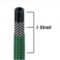 Tubo 1/2 pollici acqua irrigazione per giardino 3 strati 10-20-25mt PVC retinato