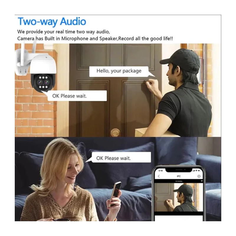 Telecamera IP CAM PTZ WIFI Camera wireless Esterno videocamera HD z...