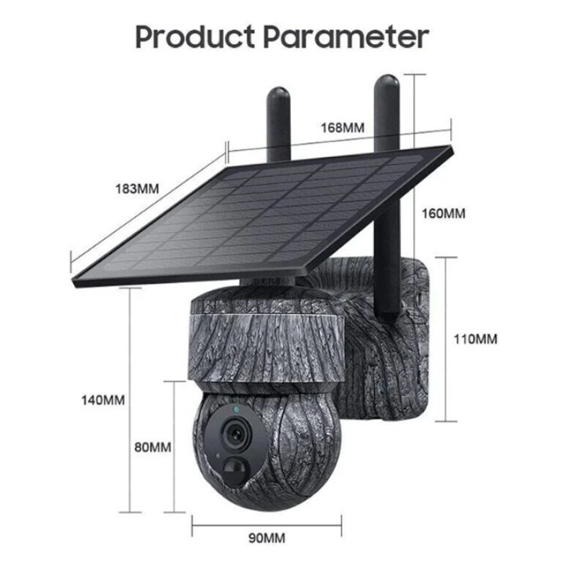 Andowl Telecamera solare 1080P HD WIFI telecamera PTZ di videosorve...