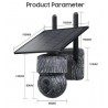 Andowl Telecamera solare 1080P HD WIFI telecamera PTZ di videosorve...